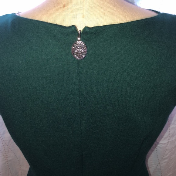 Elie Tahari Forest green dress size 4 - Picture 3 of 8